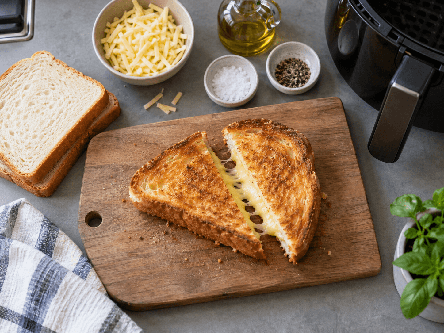 Air Fryer Cheese Toastie
