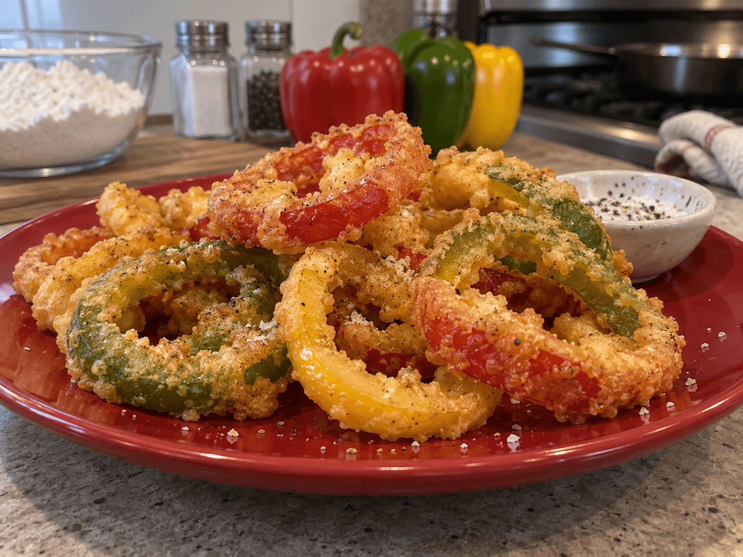 Battered Fried Pepper Rings