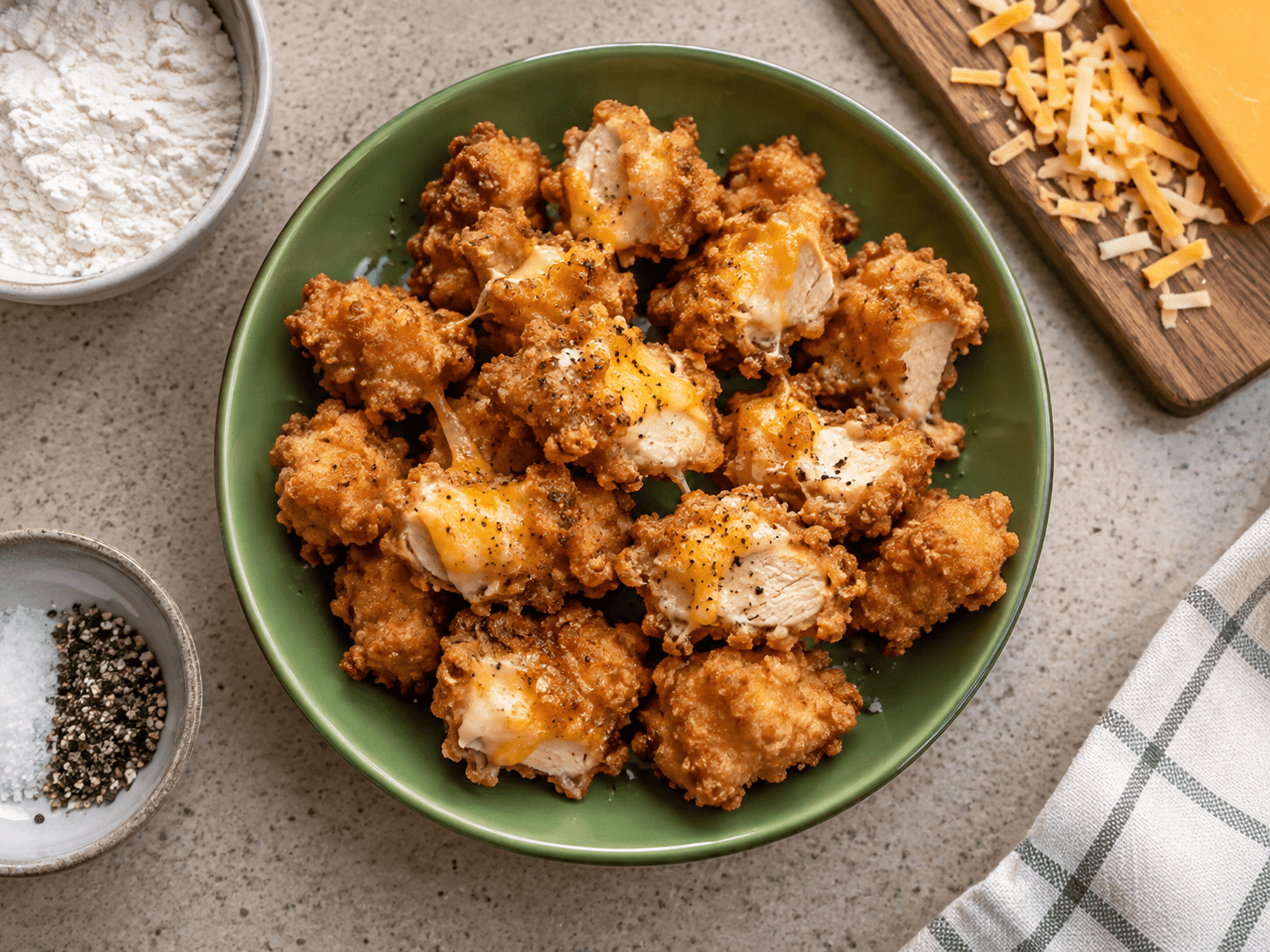 Cheesy Fried Chicken Bites
