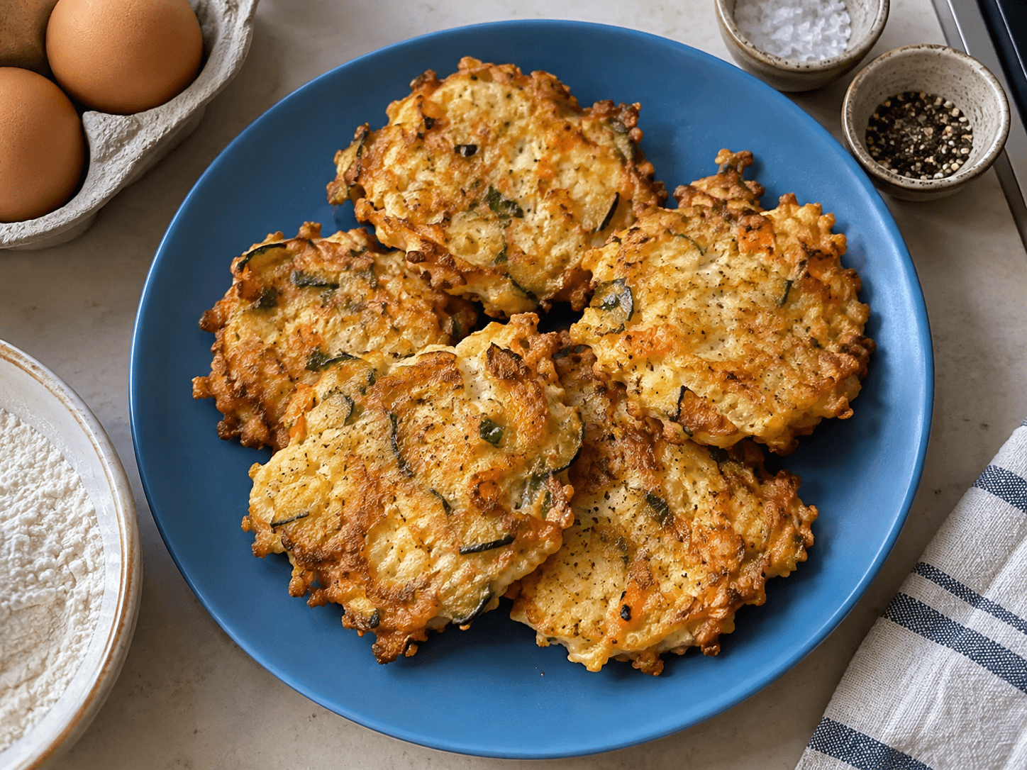 Fried Egg & Veg Fritters