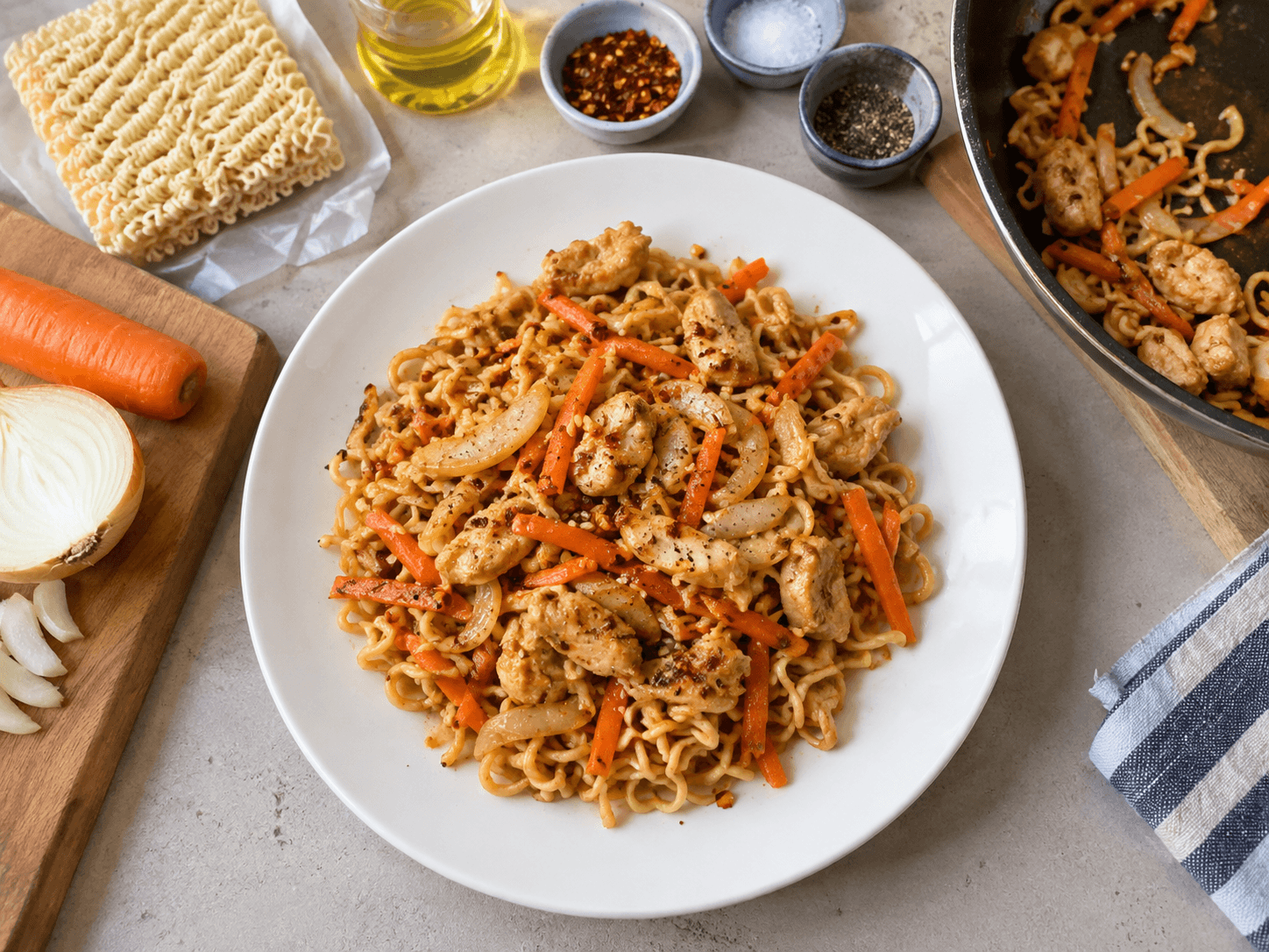 Speedy Chicken Noodle Stir-Fry